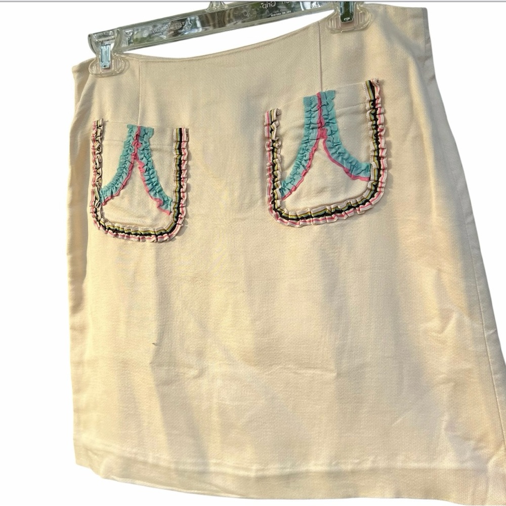 Vintage CYTHIA‎ RAWLEY Silk Mini Skirt Preppy Light Academia Coquette Girl 90's - Picture 9 of 17